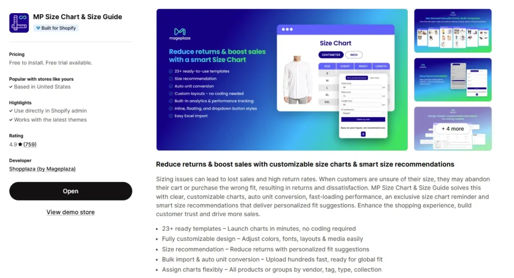 Mage Size Chart & Size Guide